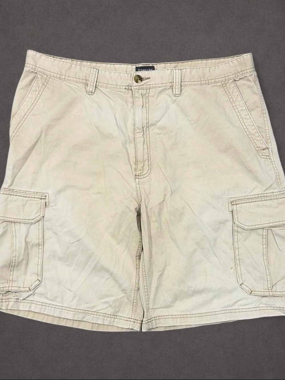 St. John’s Bay Beige Cotton Cargo Shorts 40